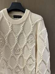 Louis Vuitton Embellished Cable Knit Wool Blend Pullover - 5