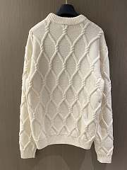 Louis Vuitton Embellished Cable Knit Wool Blend Pullover - 4