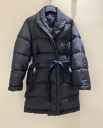 Louis Vuitton Long Down Coat Monogram In Black