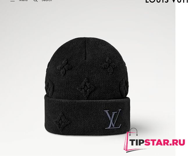 Louis Vuitton Crush Monogram Beanie Black M96194 - 1