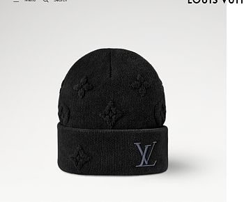 Louis Vuitton Crush Monogram Beanie Black M96194