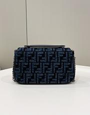 Fendi Baguette Chain Midi Bag Blue - 4