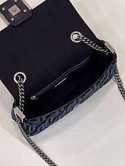 Fendi Baguette Chain Midi Bag Blue - 2