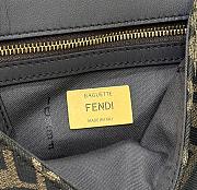 Fendi Baguette Chain Midi Bag Brown - 5