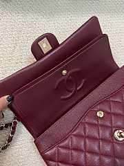 Chanel Classic Flap Bag Caviar In Burgundy Color - 5