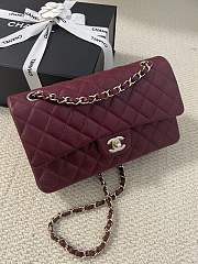 Chanel Classic Flap Bag Caviar In Burgundy Color - 4