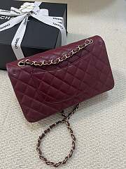 Chanel Classic Flap Bag Caviar In Burgundy Color - 2