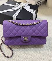 Chanel Classic Flap Bag Caviar In Purple Color - 1