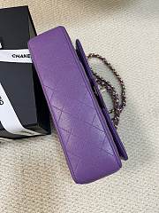 Chanel Classic Flap Bag Caviar In Purple Color - 5