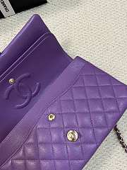 Chanel Classic Flap Bag Caviar In Purple Color - 2