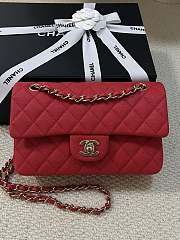 Chanel Classic Flap Bag Caviar In Red Color - 1