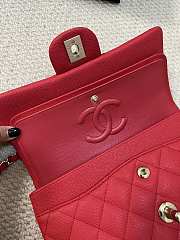 Chanel Classic Flap Bag Caviar In Red Color - 3