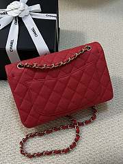 Chanel Classic Flap Bag Caviar In Red Color - 4