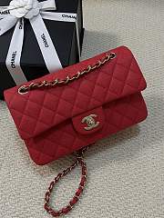 Chanel Classic Flap Bag Caviar In Red Color - 5