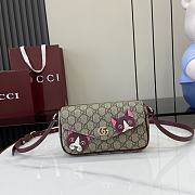 Gucci GG mini shoulder bag with cat detail - 1