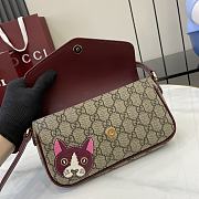 Gucci GG mini shoulder bag with cat detail - 2