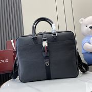 Gucci Medium briefcase with Web black - 1