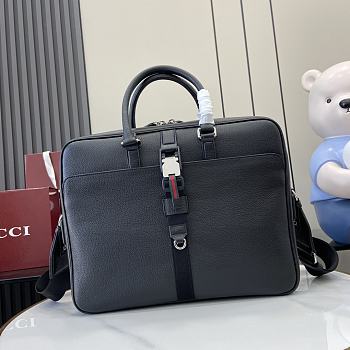 Gucci Medium briefcase with Web black