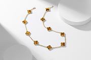 Van Cleef & Arpels Alhumbra Vintage Necklace Gold Tone In Orange - 1