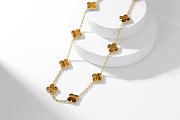 Van Cleef & Arpels Alhumbra Vintage Necklace Gold Tone In Orange - 6