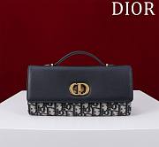 Dior Top handle Supple Calfskin Cannage Caro Wallet Dark Blue - 1