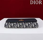 Dior Top handle Supple Calfskin Cannage Caro Wallet Dark Blue - 3