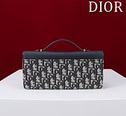 Dior Top handle Supple Calfskin Cannage Caro Wallet Dark Blue - 2