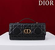 Dior Top handle Supple Calfskin Cannage Caro Wallet Black - 1