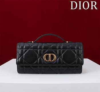 Dior Top handle Supple Calfskin Cannage Caro Wallet Black