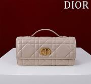 Dior Top handle Supple Calfskin Cannage Caro Wallet Beige - 1