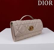 Dior Top handle Supple Calfskin Cannage Caro Wallet Beige - 5