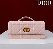 Dior Top handle Supple Calfskin Cannage Caro Wallet Pink - 1