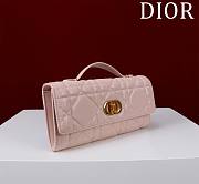 Dior Top handle Supple Calfskin Cannage Caro Wallet Pink - 5