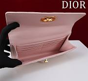 Dior Top handle Supple Calfskin Cannage Caro Wallet Pink - 3