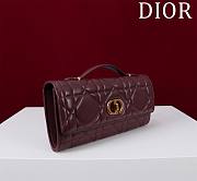 Dior Top handle Supple Calfskin Cannage Caro Wallet Burgundy - 5