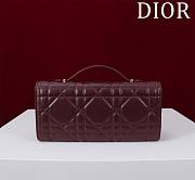 Dior Top handle Supple Calfskin Cannage Caro Wallet Burgundy - 4