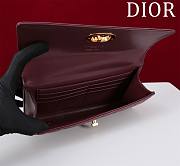 Dior Top handle Supple Calfskin Cannage Caro Wallet Burgundy - 3