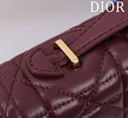 Dior Top handle Supple Calfskin Cannage Caro Wallet Burgundy - 2