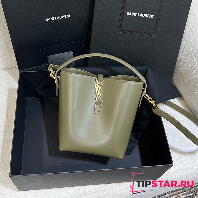 Ysl LE 37 small in shiny leather green - 1