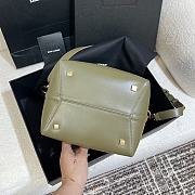 Ysl LE 37 medium in shiny leather green - 5