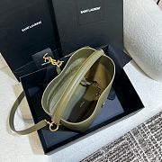 Ysl LE 37 medium in shiny leather green - 4