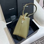 Ysl LE 37 medium in shiny leather green - 3