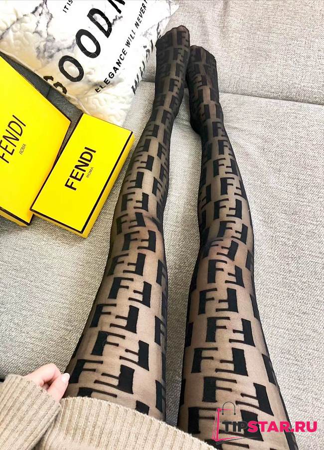 Fendi Tights Black nylon stockings - 1