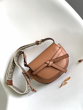 Loewe Mini Gate Bag In Brown