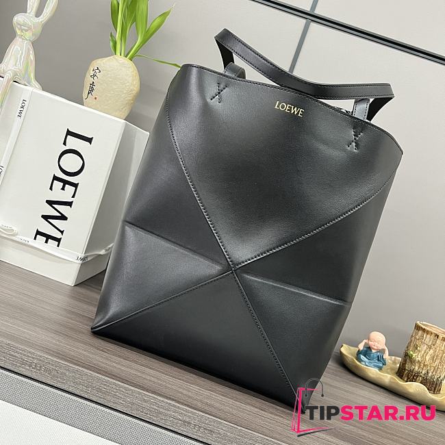 Loewe Puzzle Fold Tote bag in black - 1