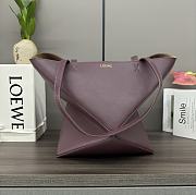 Loewe Puzzle Fold Tote bag in burgundy - 3