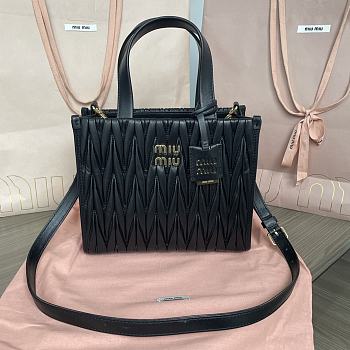 Miumiu Matelassé nappa leather tote-bag black