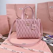 Miumiu Matelassé nappa leather tote-bag pink - 1