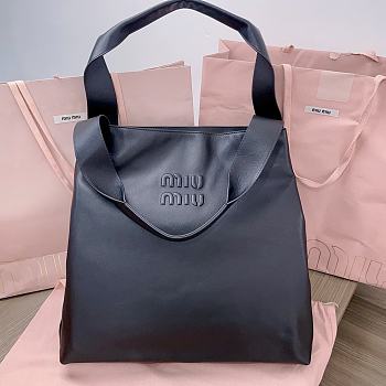 Miumiu Hobo Bag Re-Nylon Size 39x38.5x11 cm black