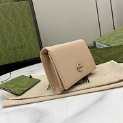 Gucci Mini GG Marmont Supreme Wallet In Beige - 3